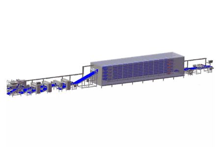 خط إنتاج البيتزا الآلي (مع وحدة تخمير)