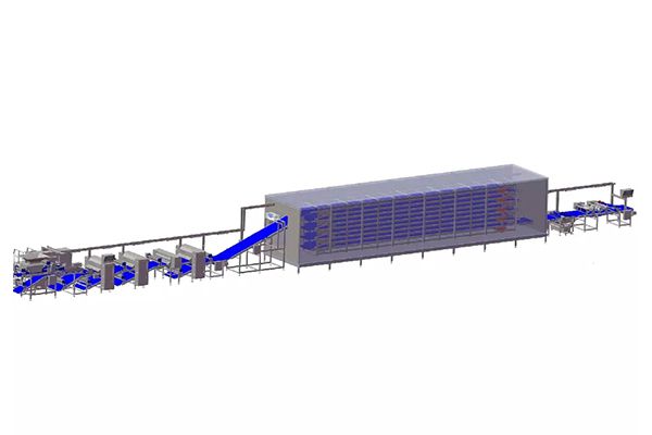 خط إنتاج البيتزا الآلي (مع وحدة تخمير)