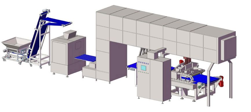 خط إنتاج خبز التورتيلا (مع وحدة تخمير)